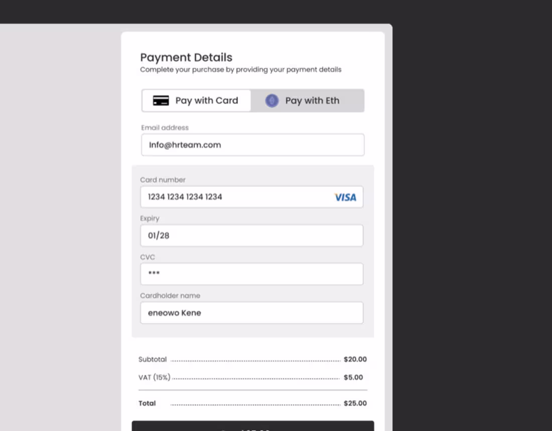 Cover image for Payment processing screen 