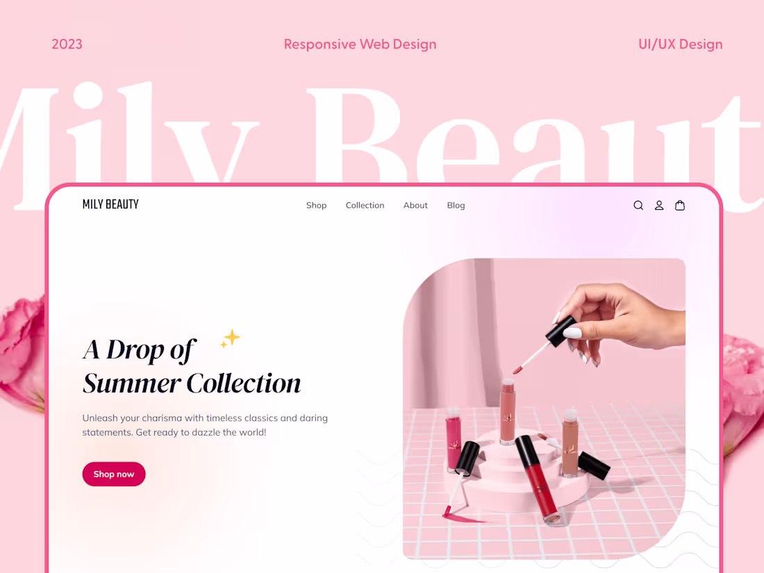 Cover image for Mily Beauty - Ecommerce Website Design 