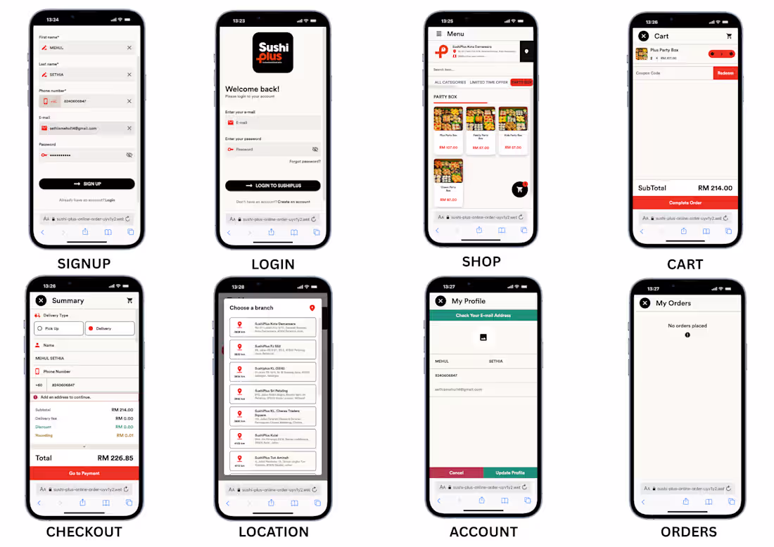 Cover image for Sushi Plus Online Ordering App Development