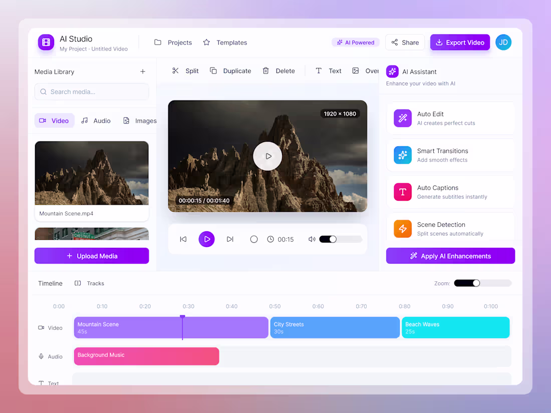 Cover image for A clean and minimal AI-powered video