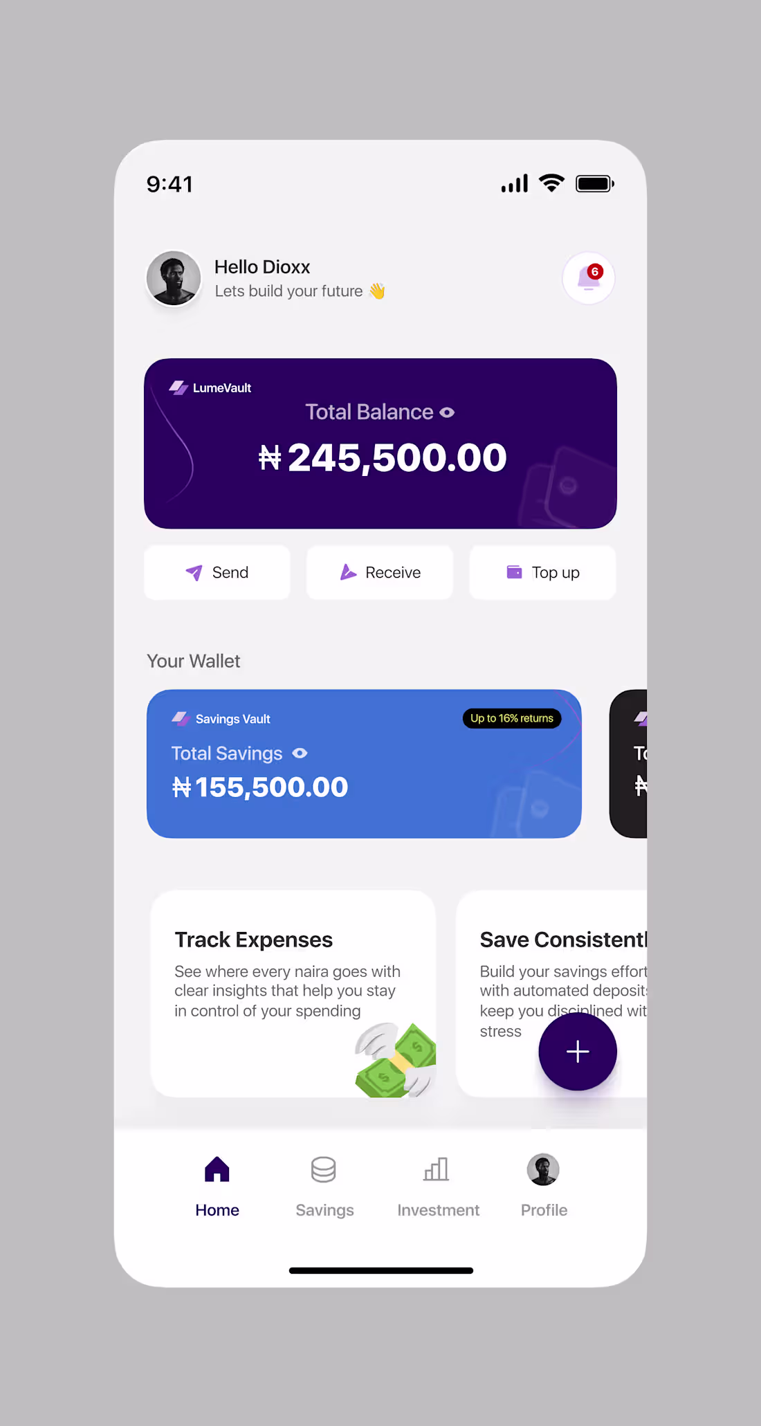 Cover image for Work on a Fintech app🚀 Home page design🔥