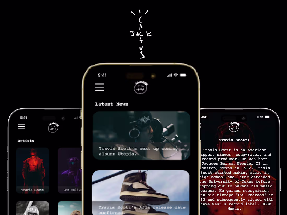 Cover image for Cactus Jack Records App on Behance