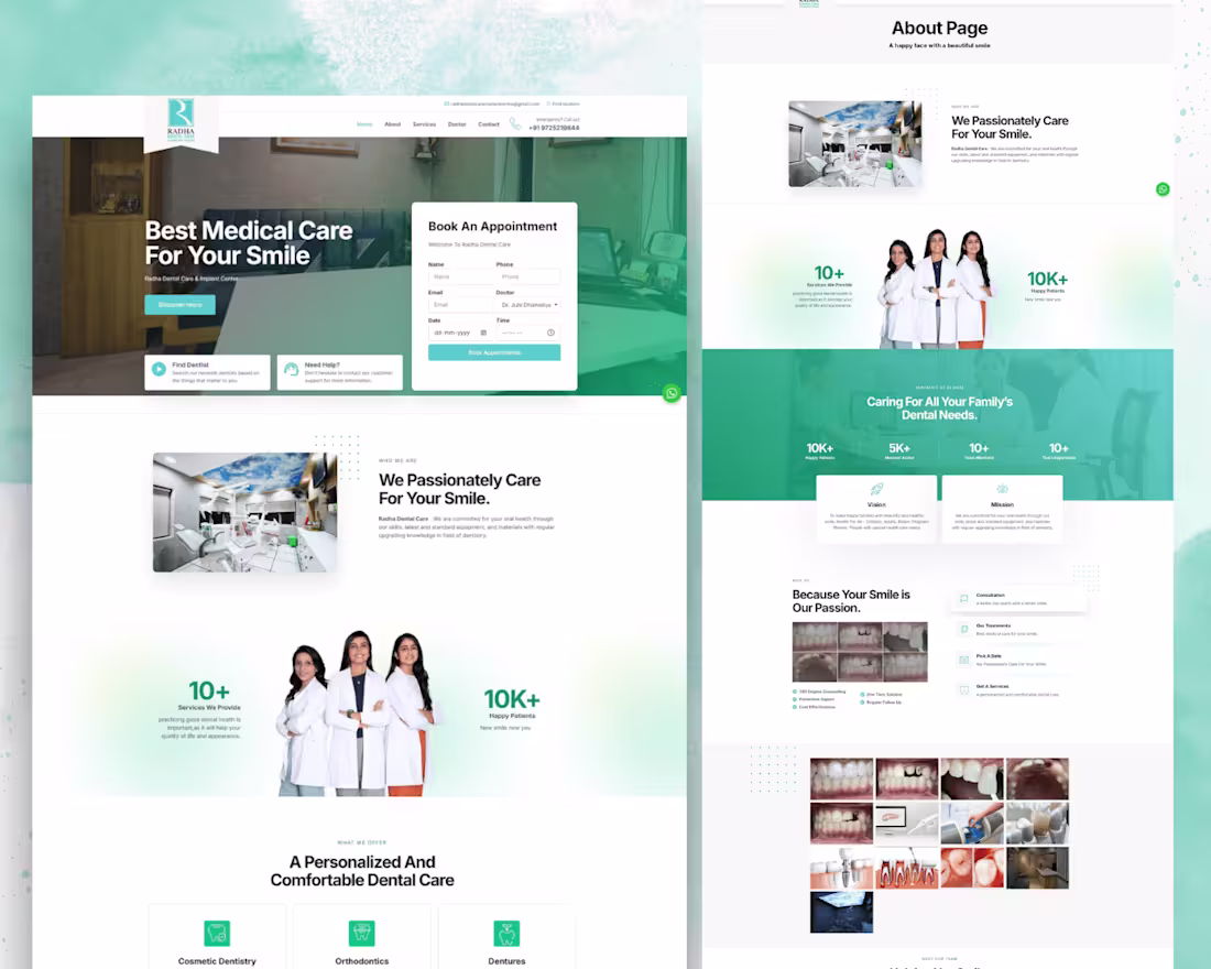 Cover image for Website for a Dental Clinic