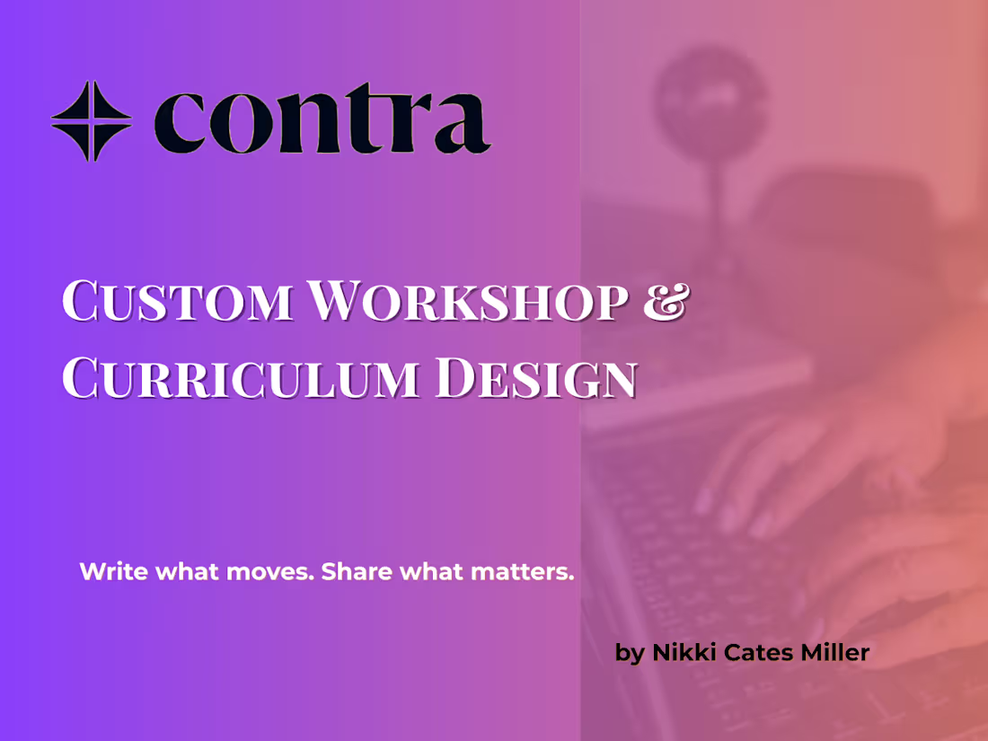 Cover image for Custom Workshop & Curriculum Design