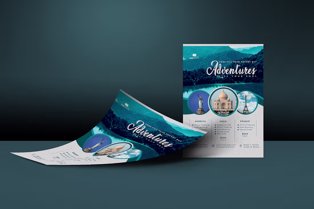 Cover image for Travel Flyer Design: Behance