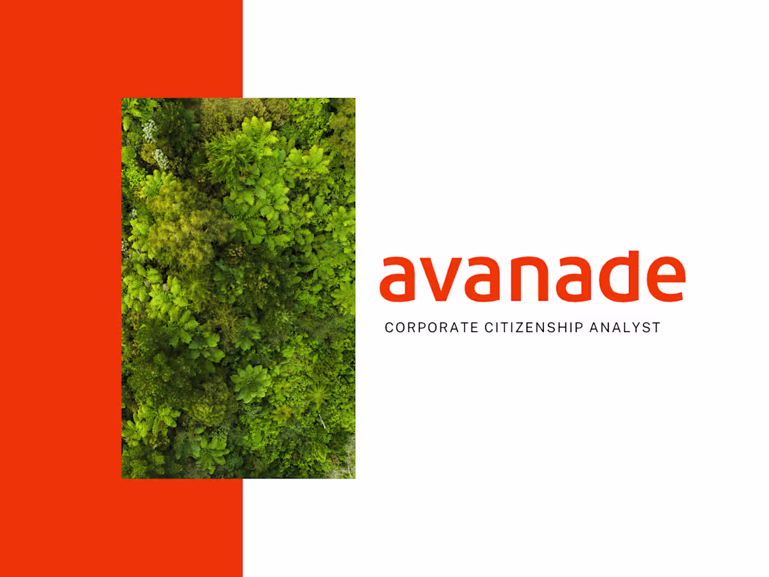 Cover image for Internship: Corporate Citizenship Analyst