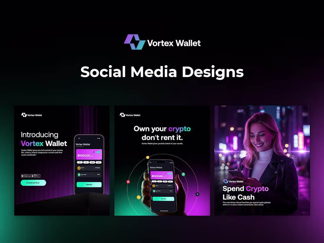Cover image for Social Media Design Project for Vortex Wallet
