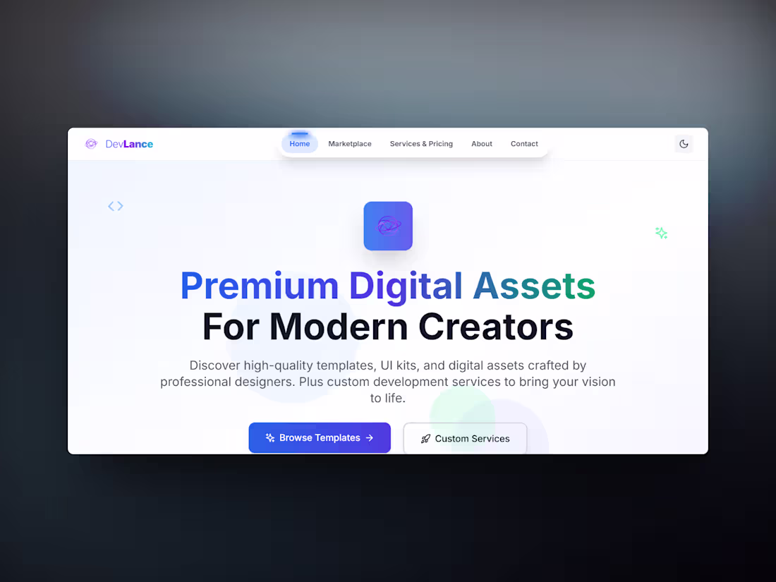 Cover image for Here’s Devlance, a modern digital assets marketplace I built...