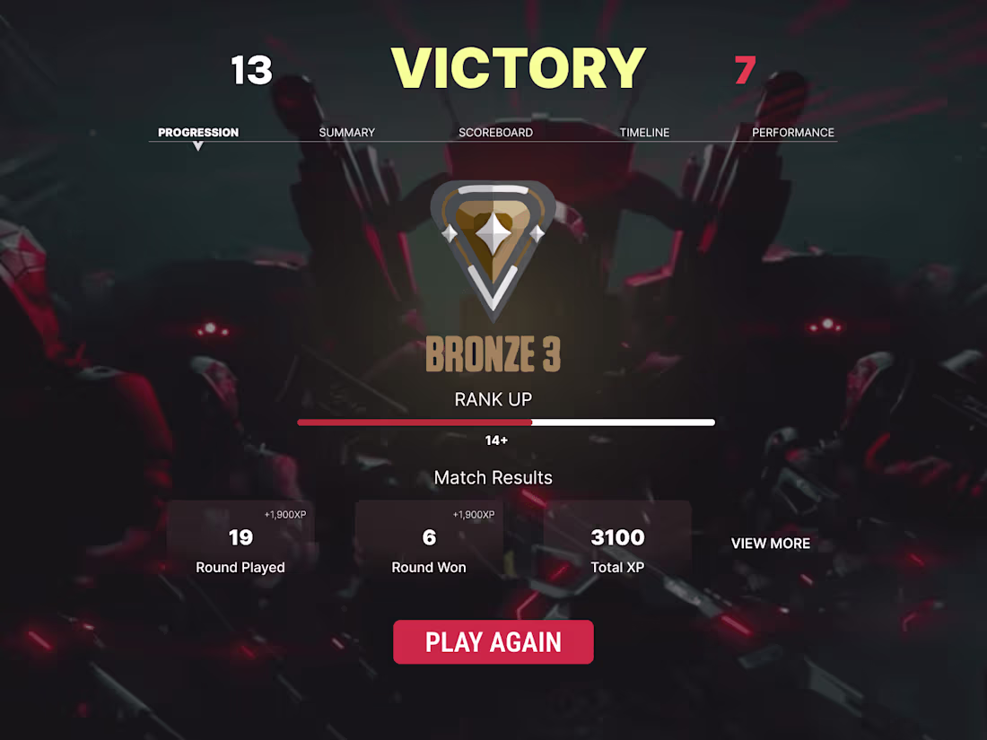 Cover image for Valorant Progression Screen Redesign - UI UX