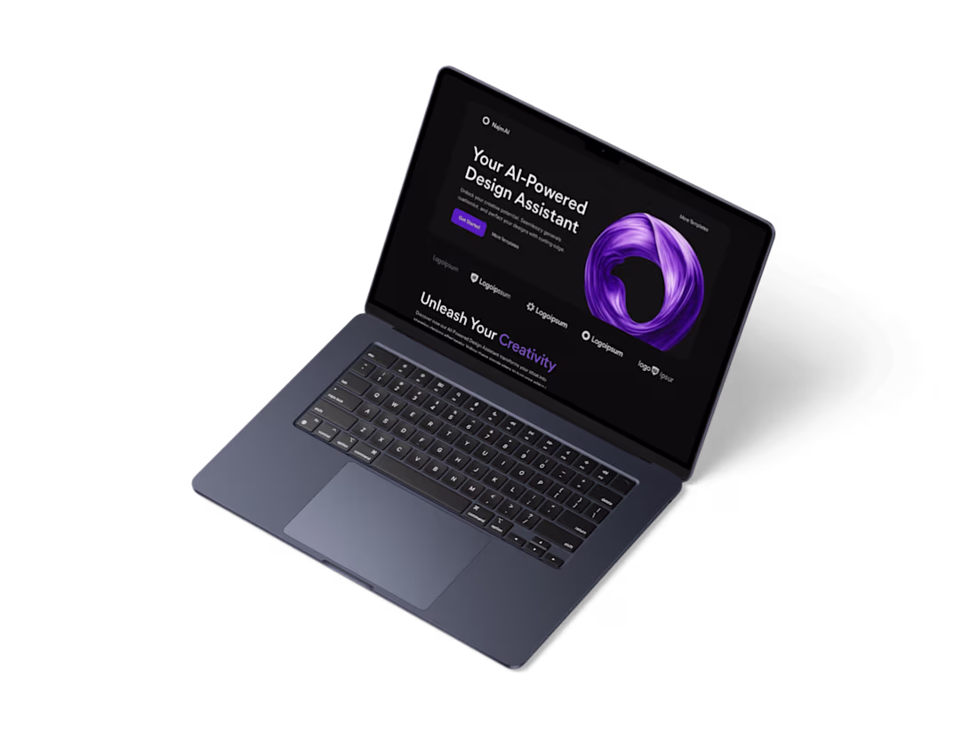 Cover image for NajmAi Landing Page I designed a clean, minimal landing page...