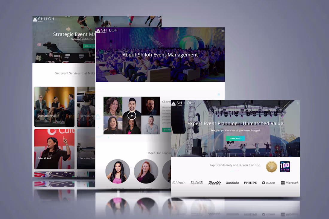 Cover image for Event planner website design | WordPress website