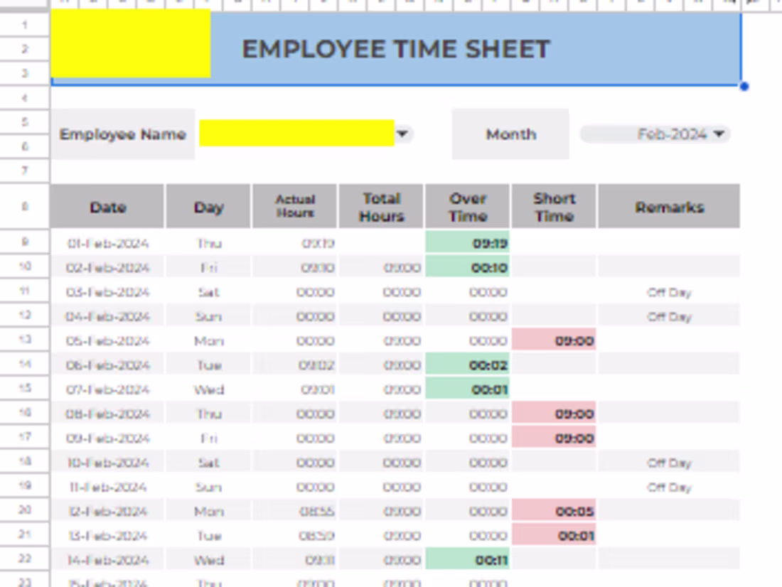 Cover image for Employee TimeSheet