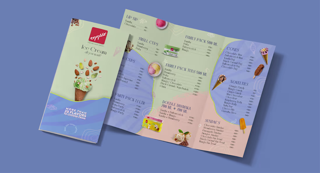 Cover image for Ennaar Icecream Branding, Visual Identity & Website