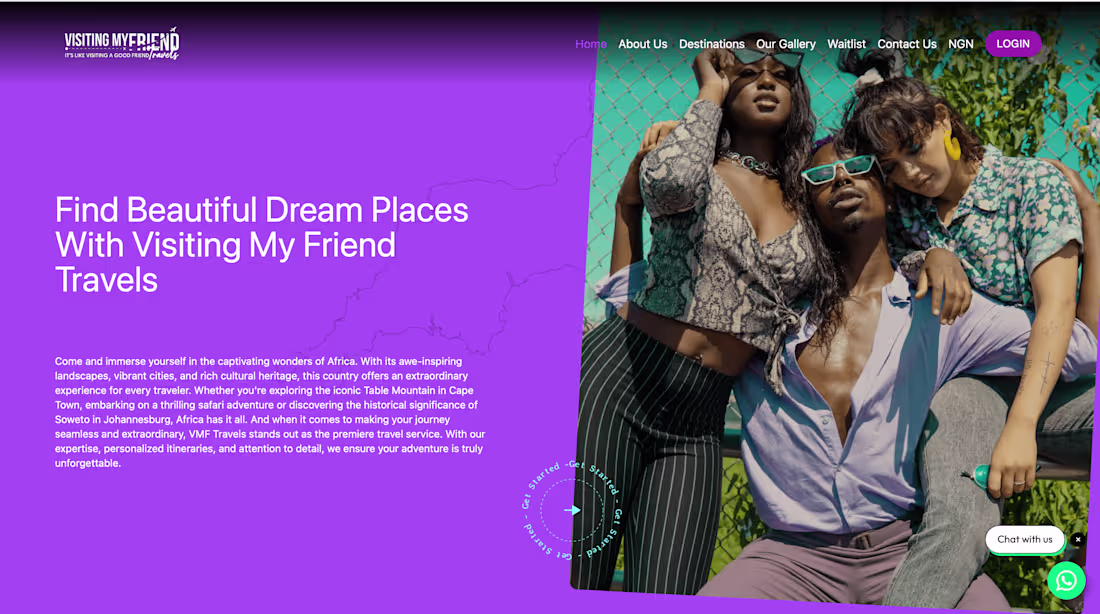 Cover image for Visiting My Friend Travels – Travel Agency Website Development