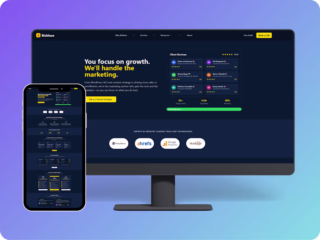 Cover image for Website and Landing Page Design for Digital Marketing Agency