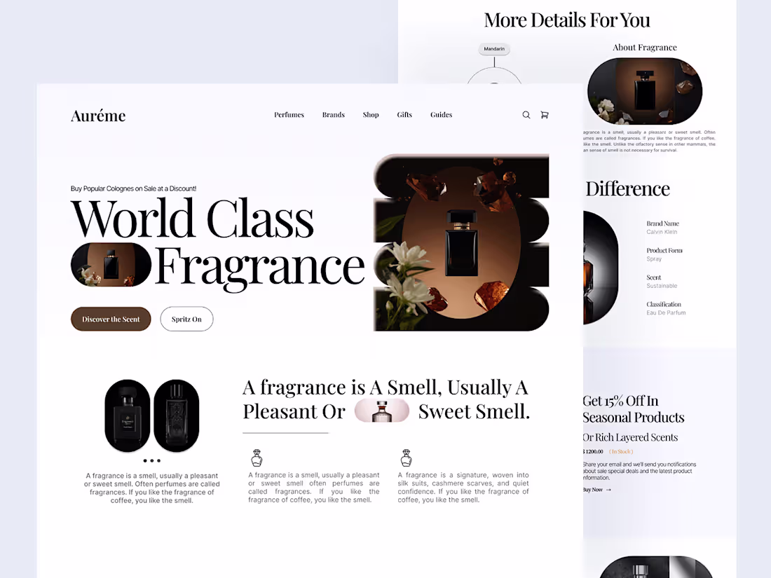 Cover image for Auréme – World Class Fragrance E-Commerce UI