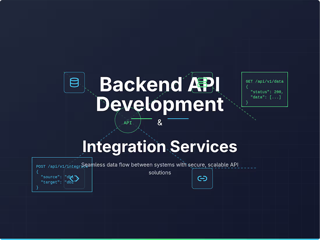 Cover image for Backend API Development & Integration
