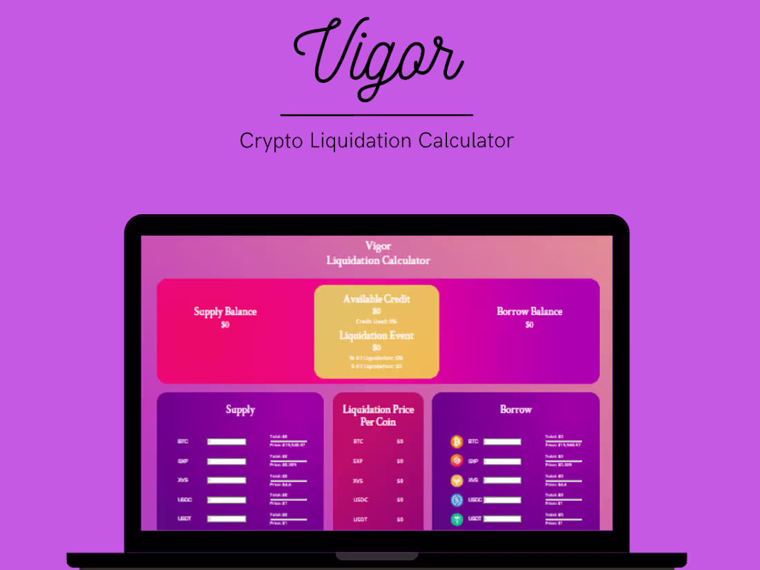 Cover image for Vigor Crypto Liquidation Calculator