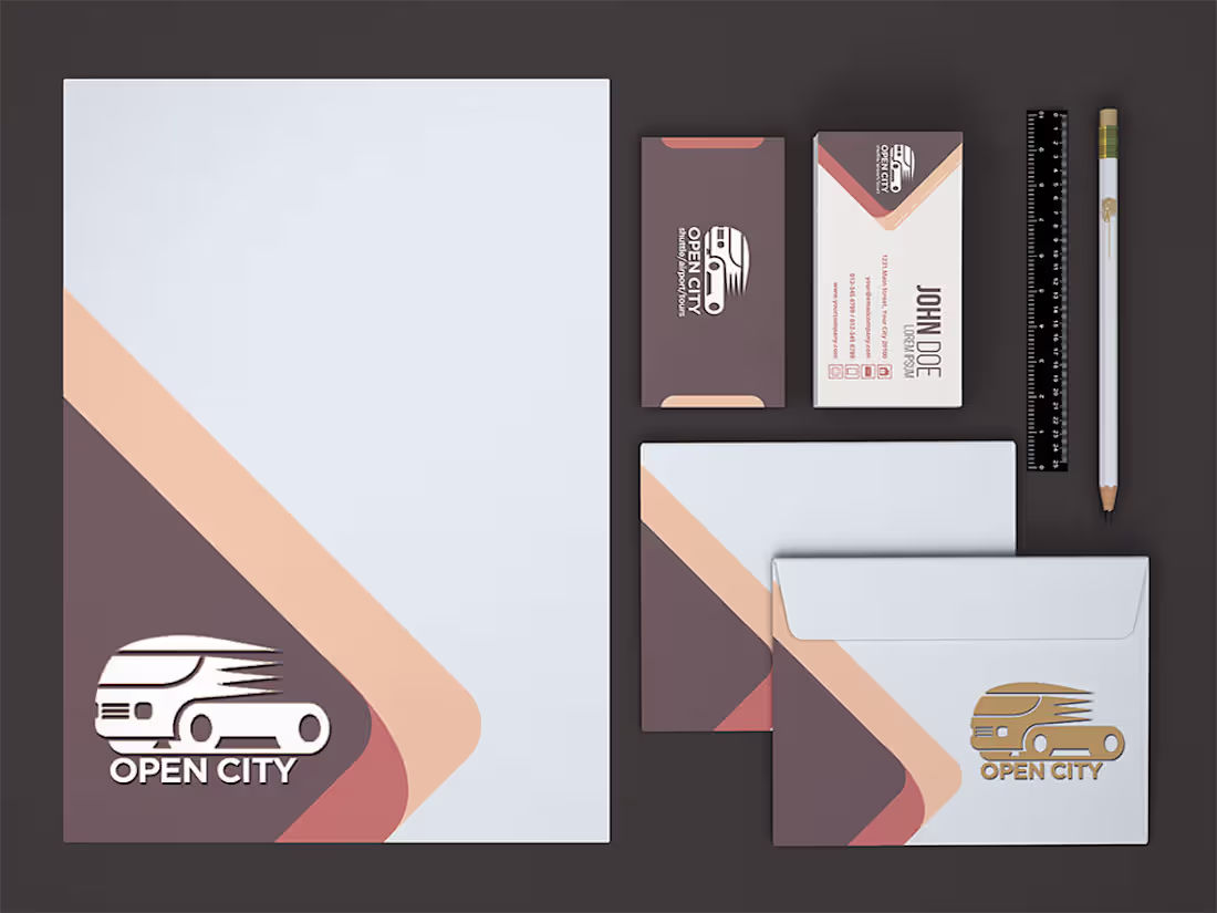 Cover image for Open City: Brand Identity Stationery