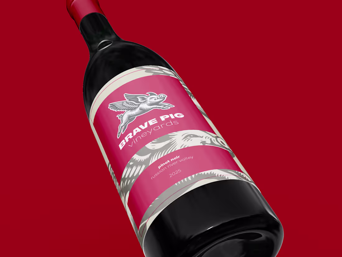 Cover image for Brave Pig Vineyards Brand Project