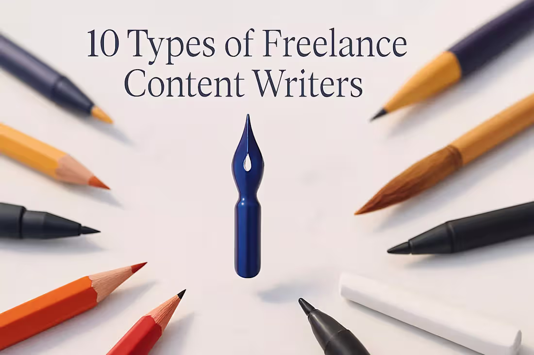 Cover image for 10 Types of Freelance Content Writers and How to Hire the Right One