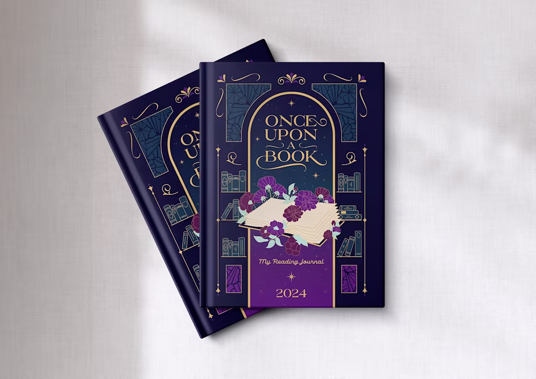 Cover image for Once Upon a Book Reading Journal Design