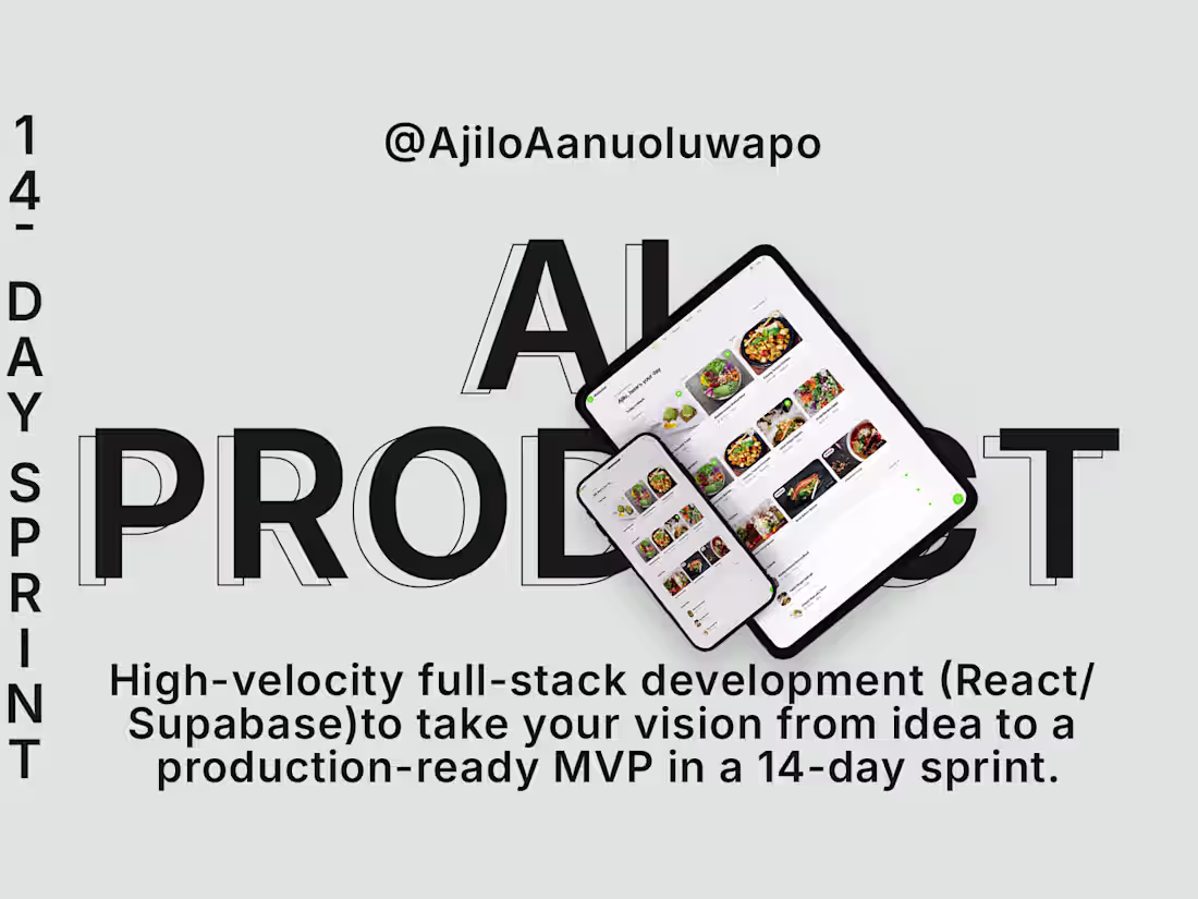 Cover image for High-Velocity AI Product Partner | Idea-to-MVP in 14 Days