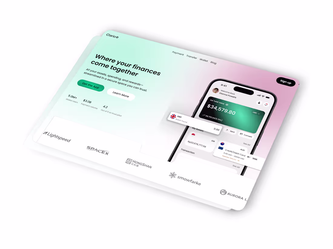 Cover image for Carioo digital finance Website