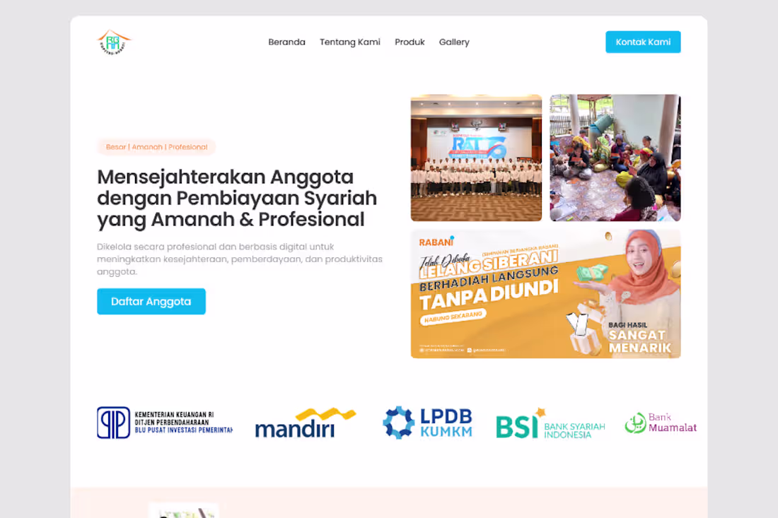 Cover image for Kopsyah Rabani - Corporate Landing Page Redesign