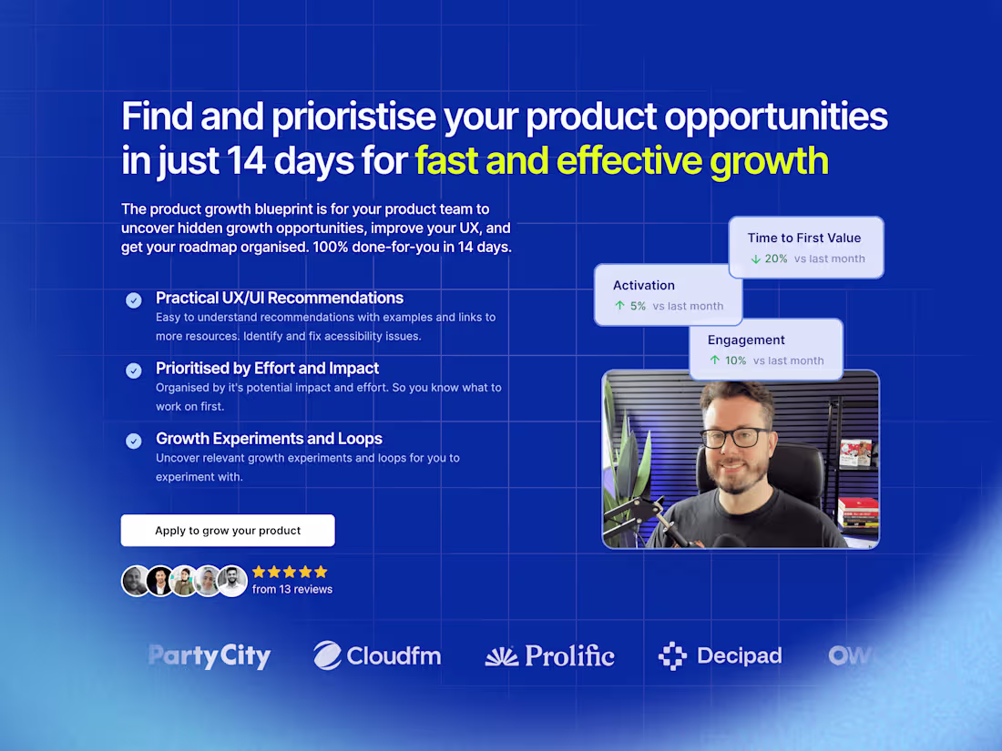 Cover image for UX Audit + Growth Plan