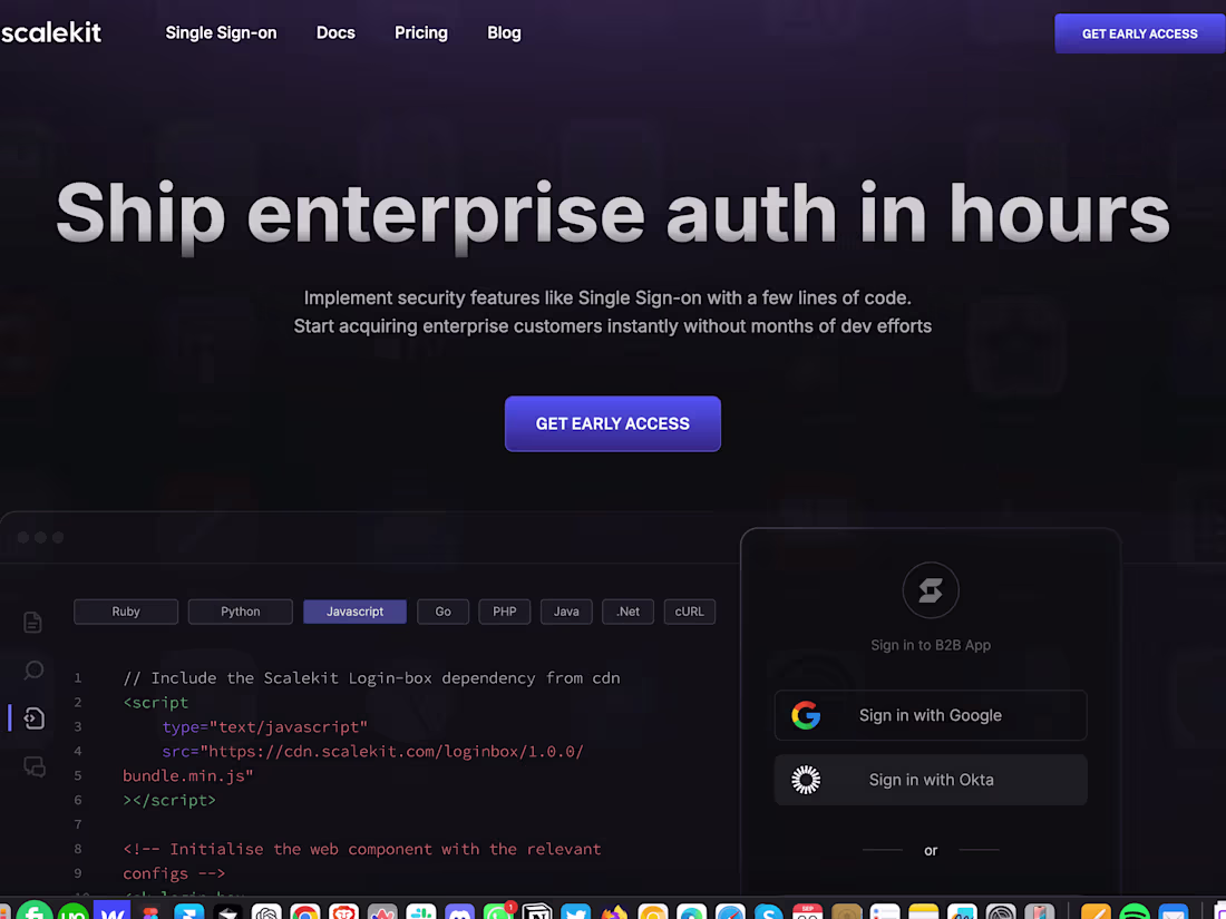 Cover image for Scalekit | Enterprise ready Authentication Platform for SaaS