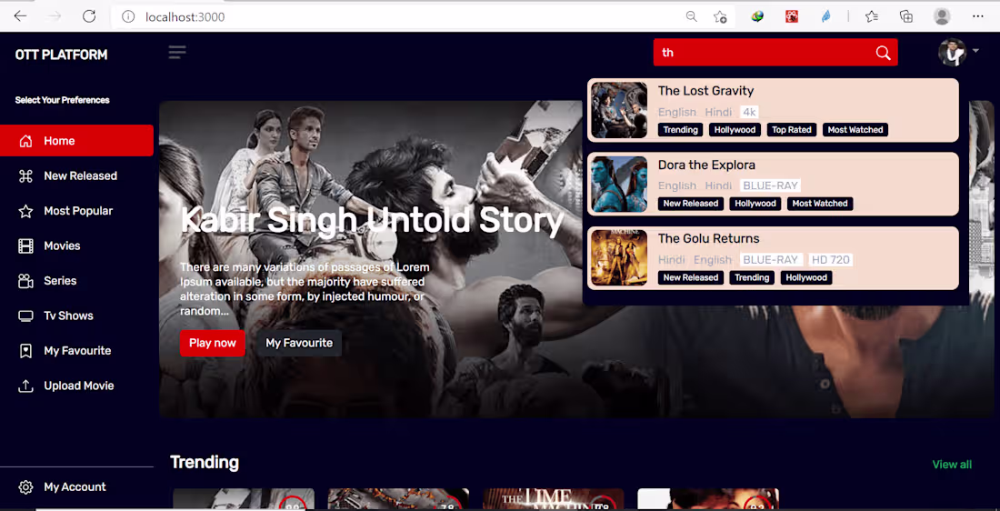 Cover image for Custom OTT platform