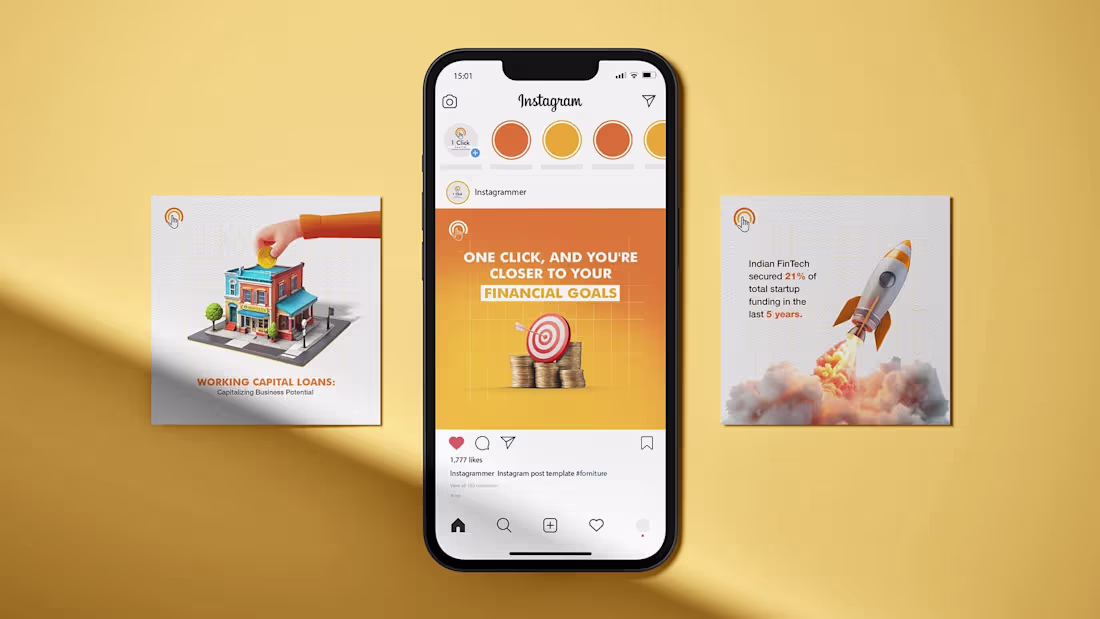 Cover image for Brand design & Social Media Fin-tech