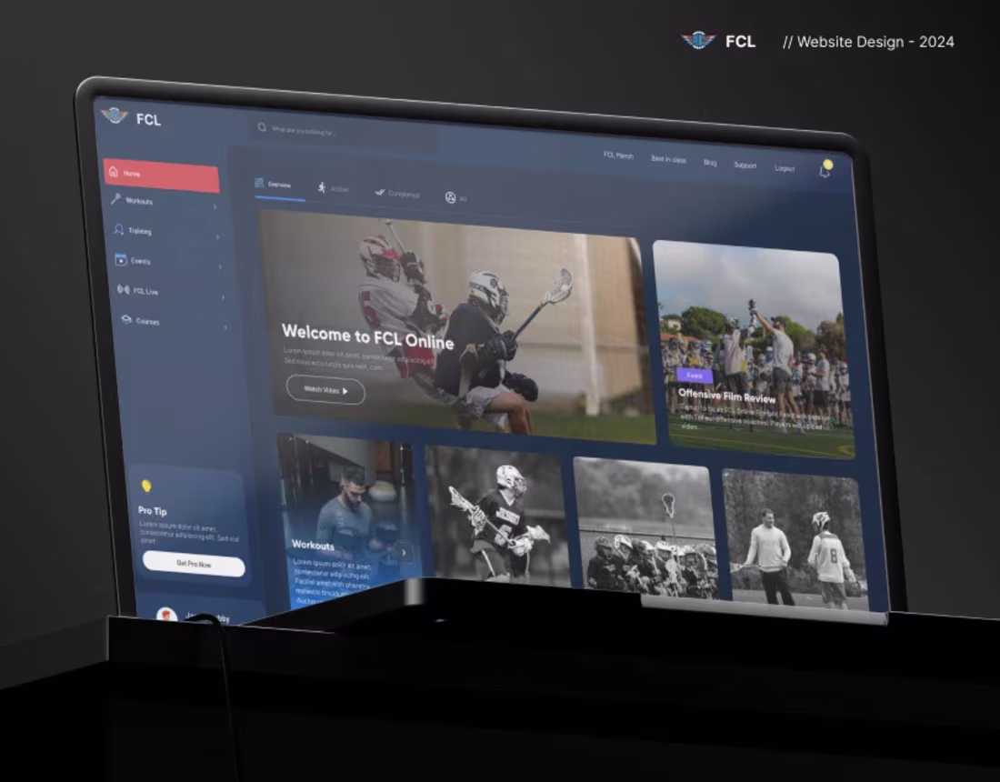Cover image for E-learning Sports platform | UI / UX Design