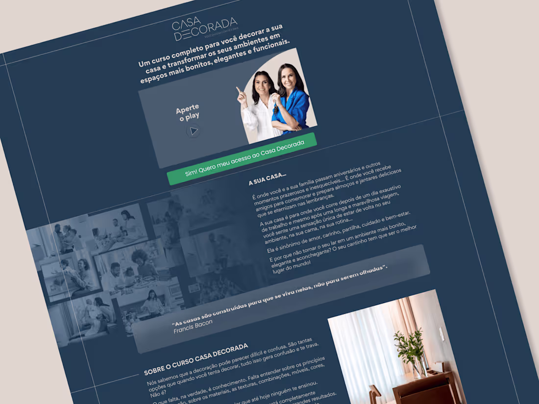 Cover image for Sales Page For Online Home Decor Course