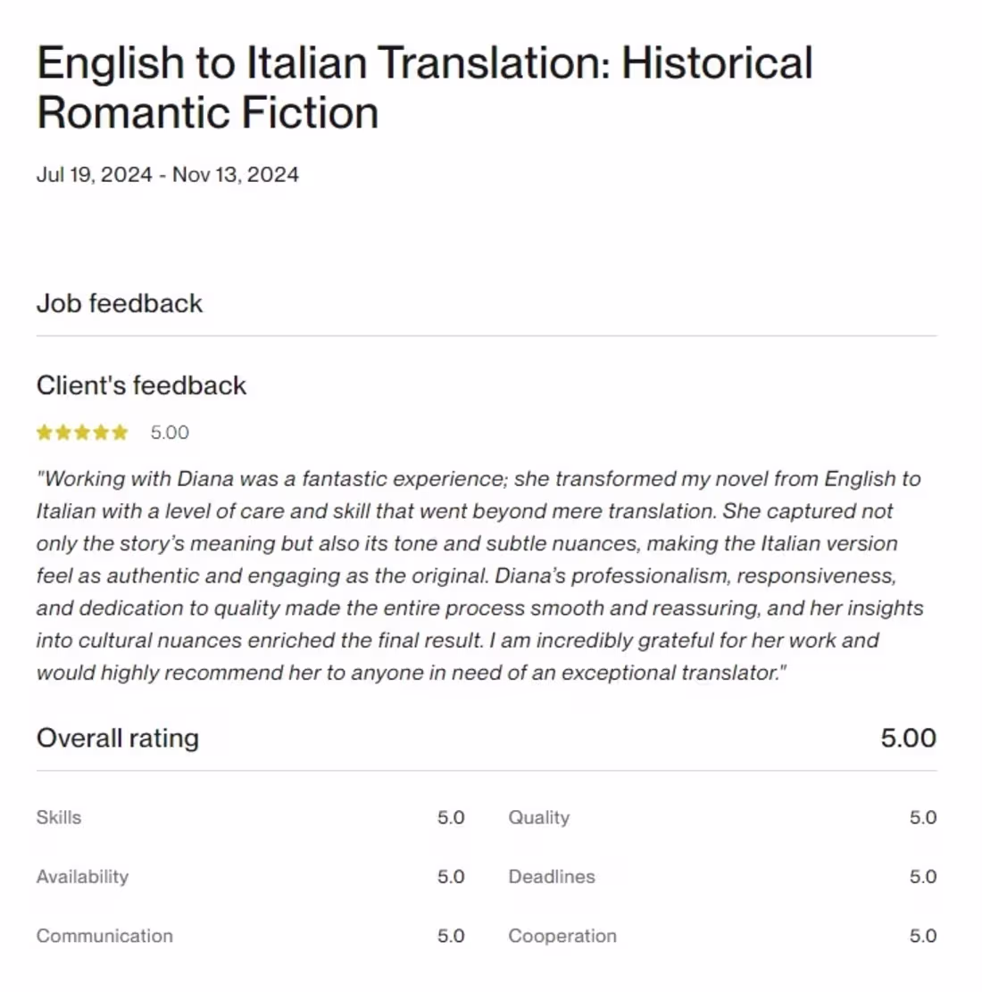 Cover image for Italian translation of a historical romantic novel.