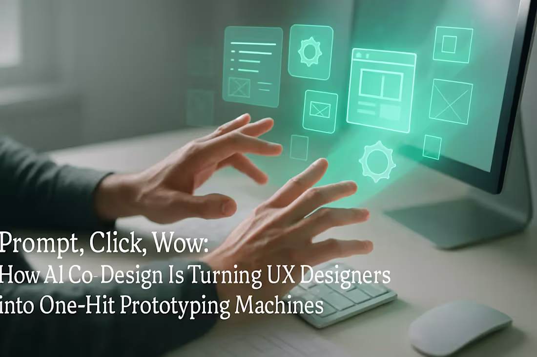 Cover image for Prompt, Click, Wow: How AI Co-Design Is Turning UX Designers into One-Hit Prototyping Machines