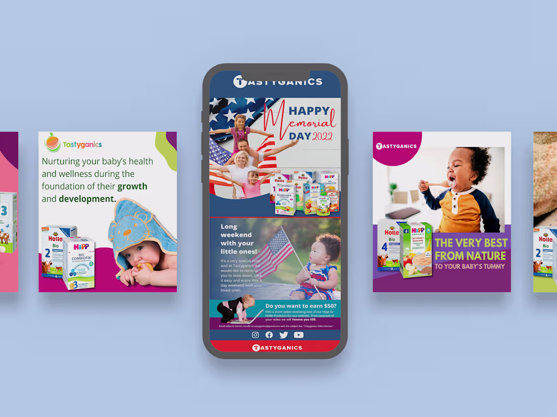 Cover image for Email Marketing and Facebook Ads Campaign for Tastyganics 