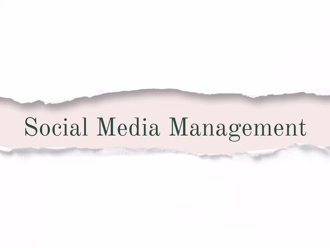 Cover image for Social Media Management 