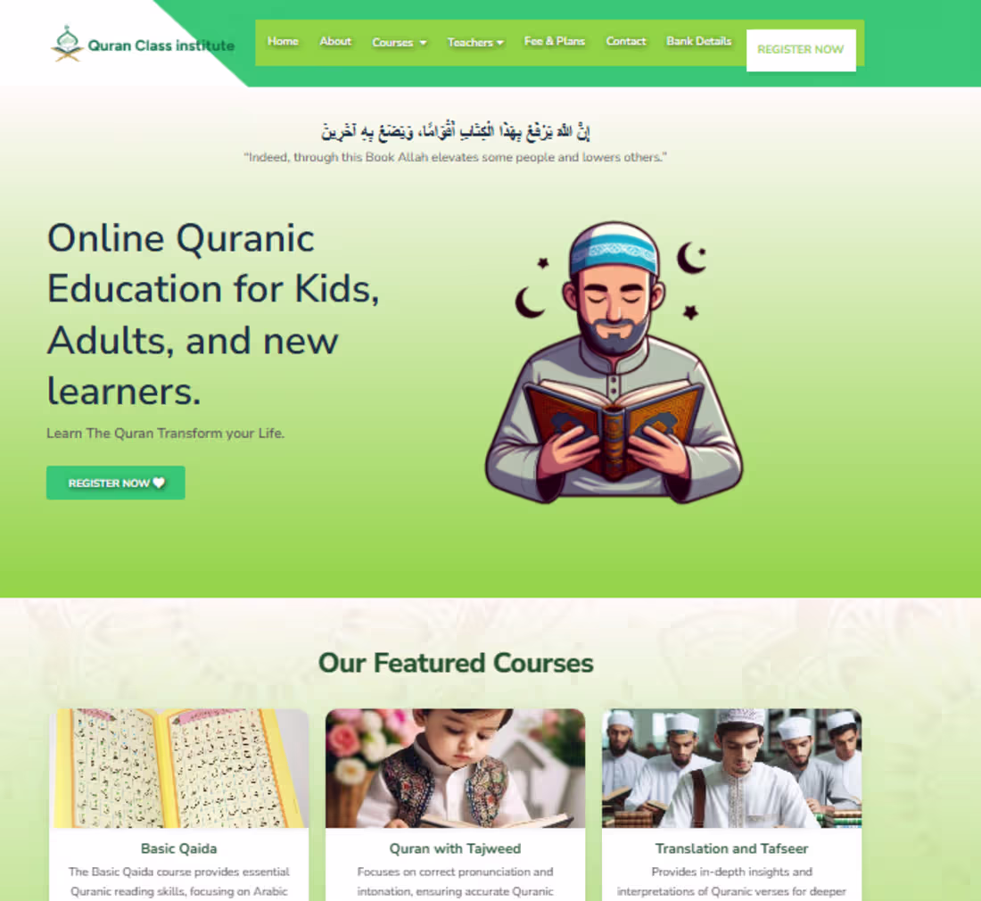 Cover image for I developed this online Quranic