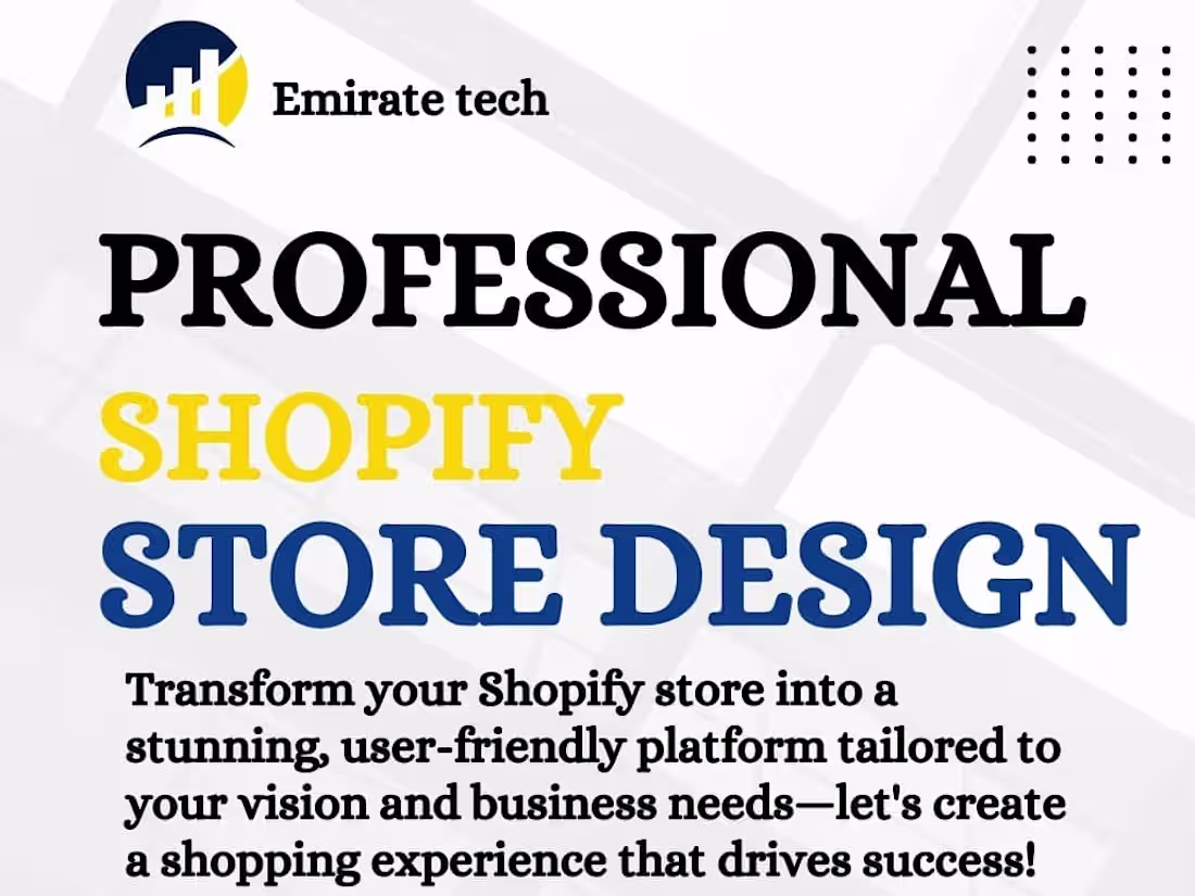 Cover image for I will do shopify store Design and Redesign