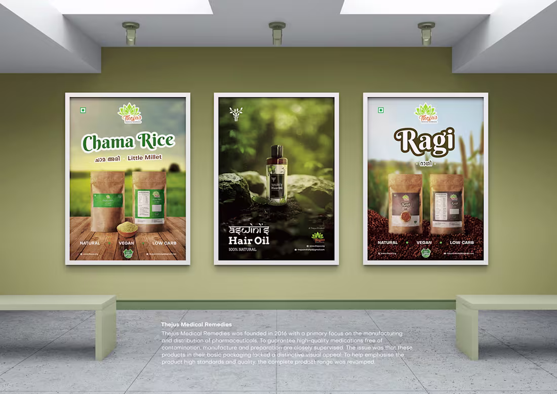 Cover image for Packaging Design | Thejus Medicals | Product Posters 