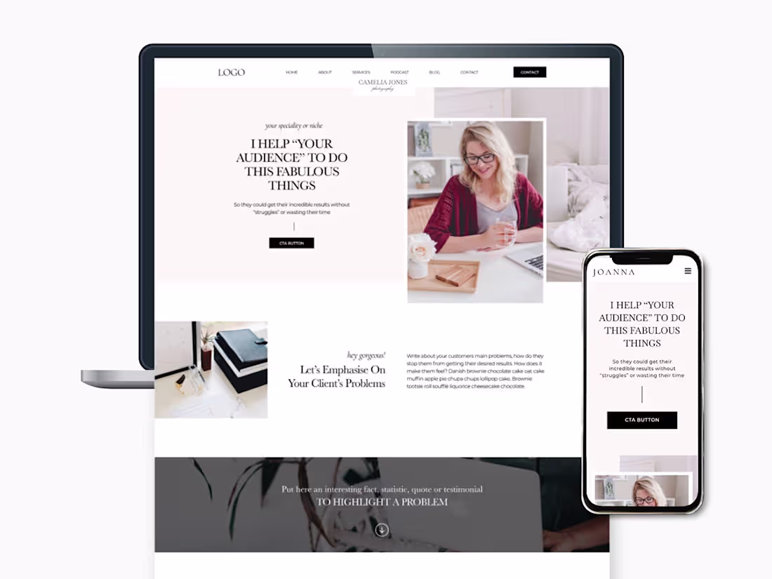 Cover image for Website Joanna (Showit template)