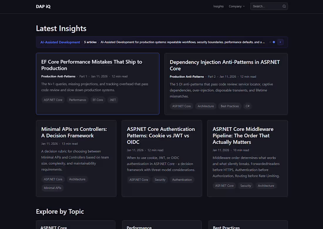 Cover image for DAP iQ - AI and