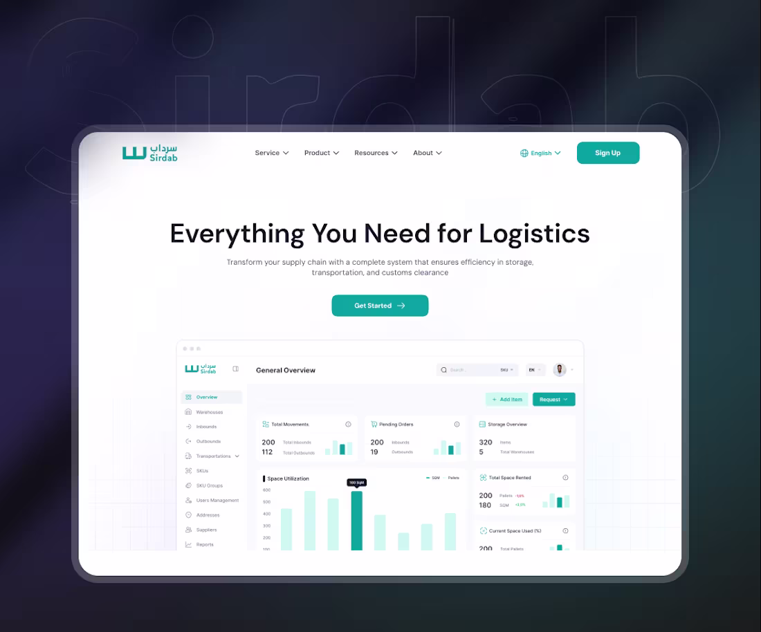 Cover image for Multilingual Logistics Website Redevelopment for Sirdab