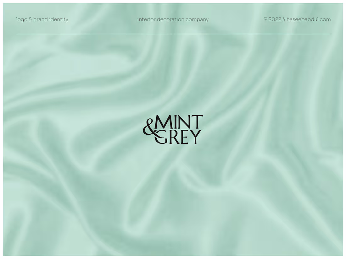 Cover image for mint & grey • branding on Behance