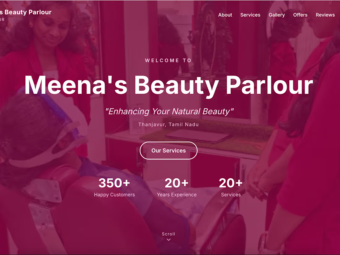 Cover image for A Beauty Parlor Website and