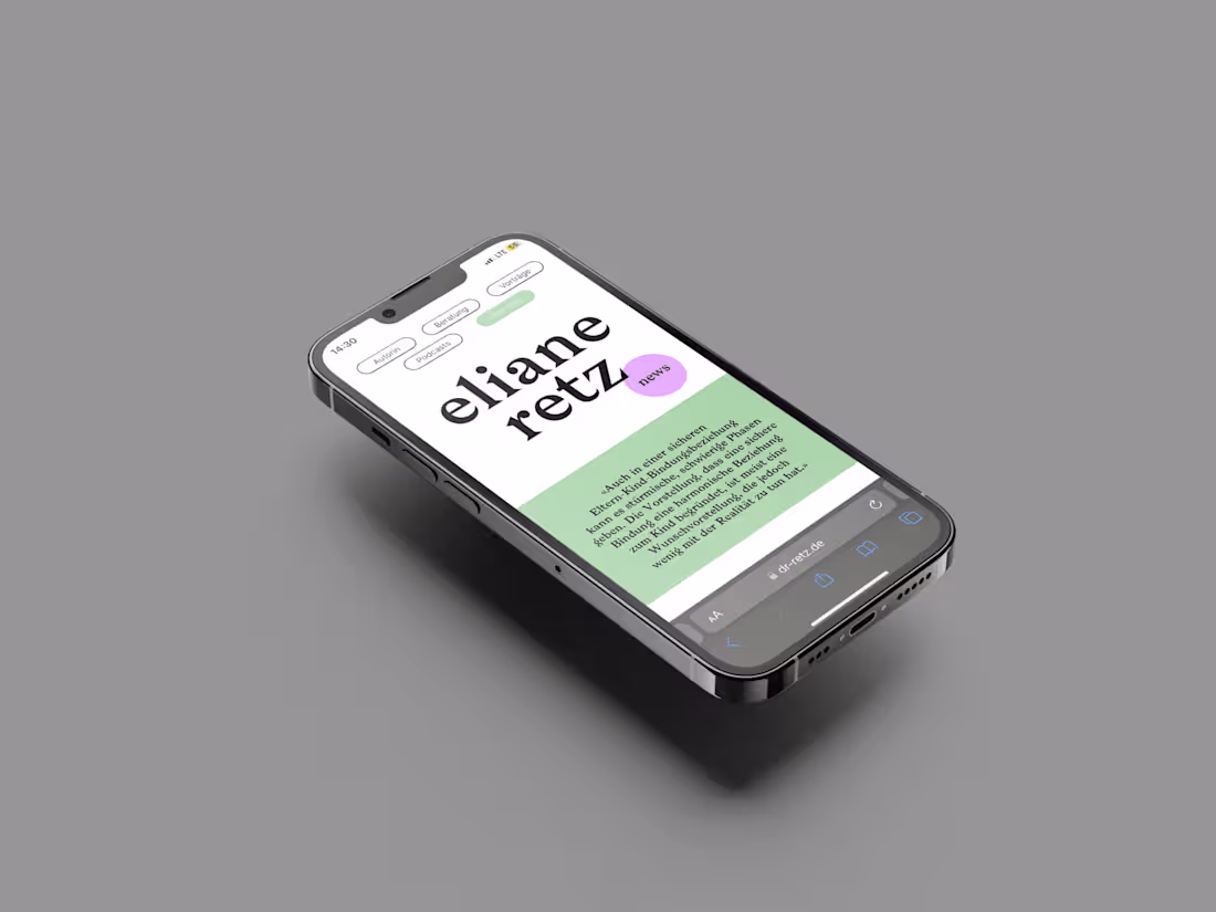 Cover image for webdesign eliane retz