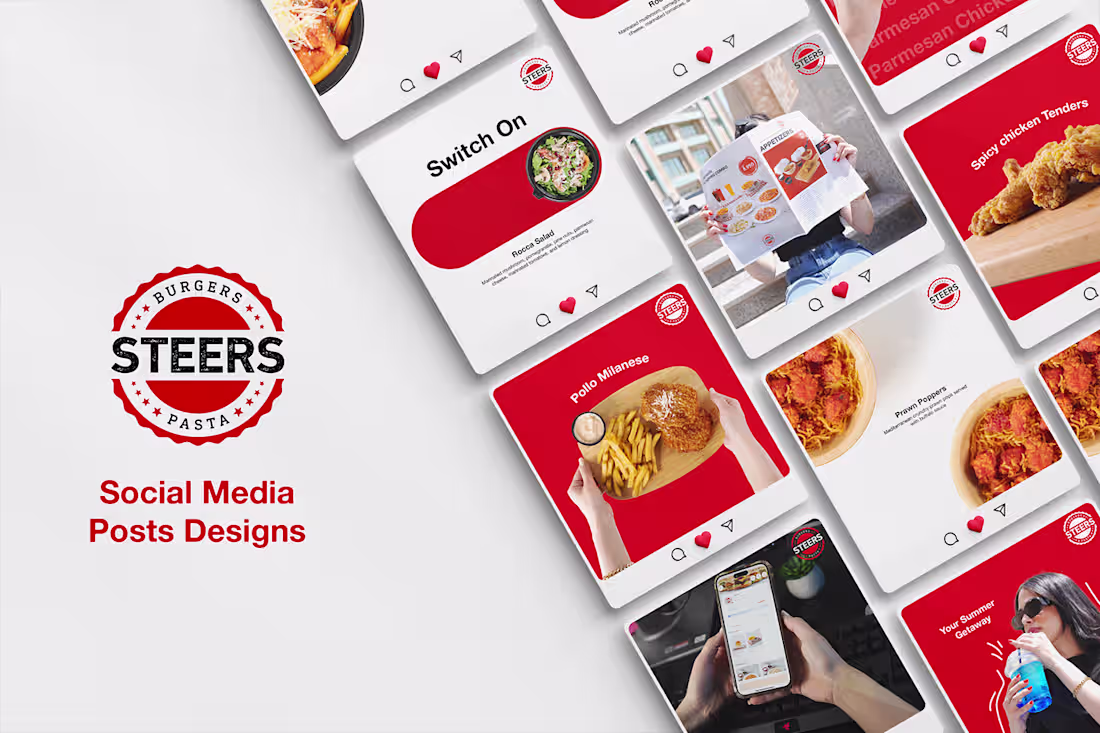 Cover image for Social Media Posts for Burger Joint 