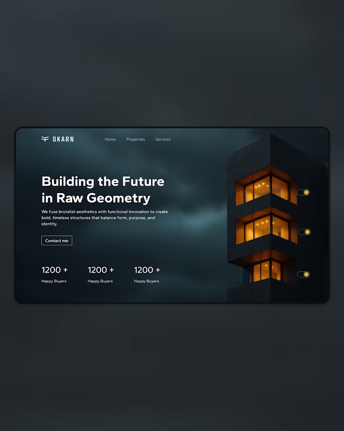 Cover image for Hero prototype RealState
🔗Web : https://skarn.framer.ai
